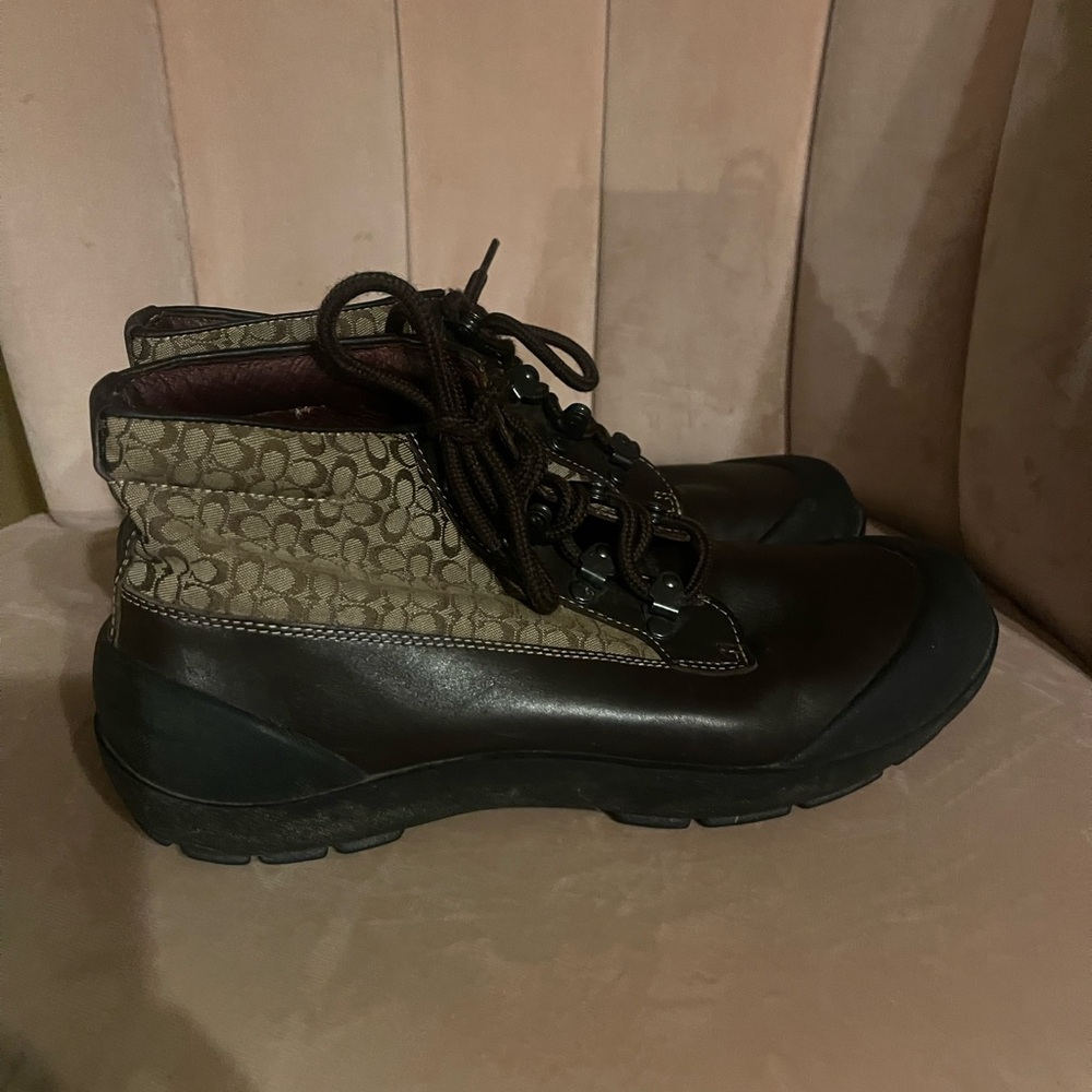 Coach Brown and Black Chukka Boots - Picture 3 of 10